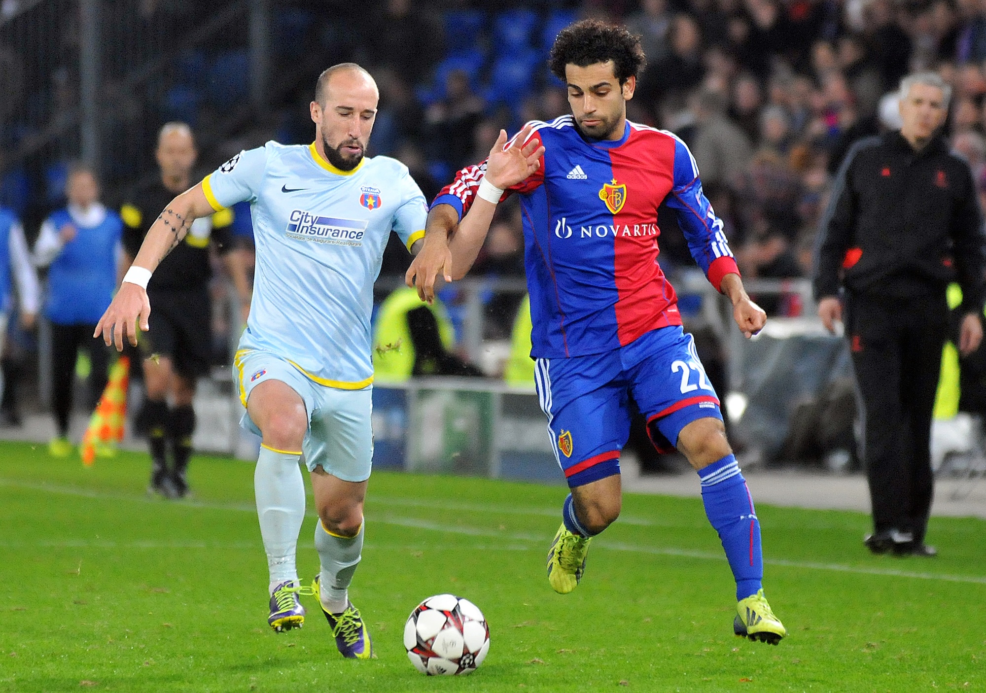 Mo Salah playing for FC Basel in 2013