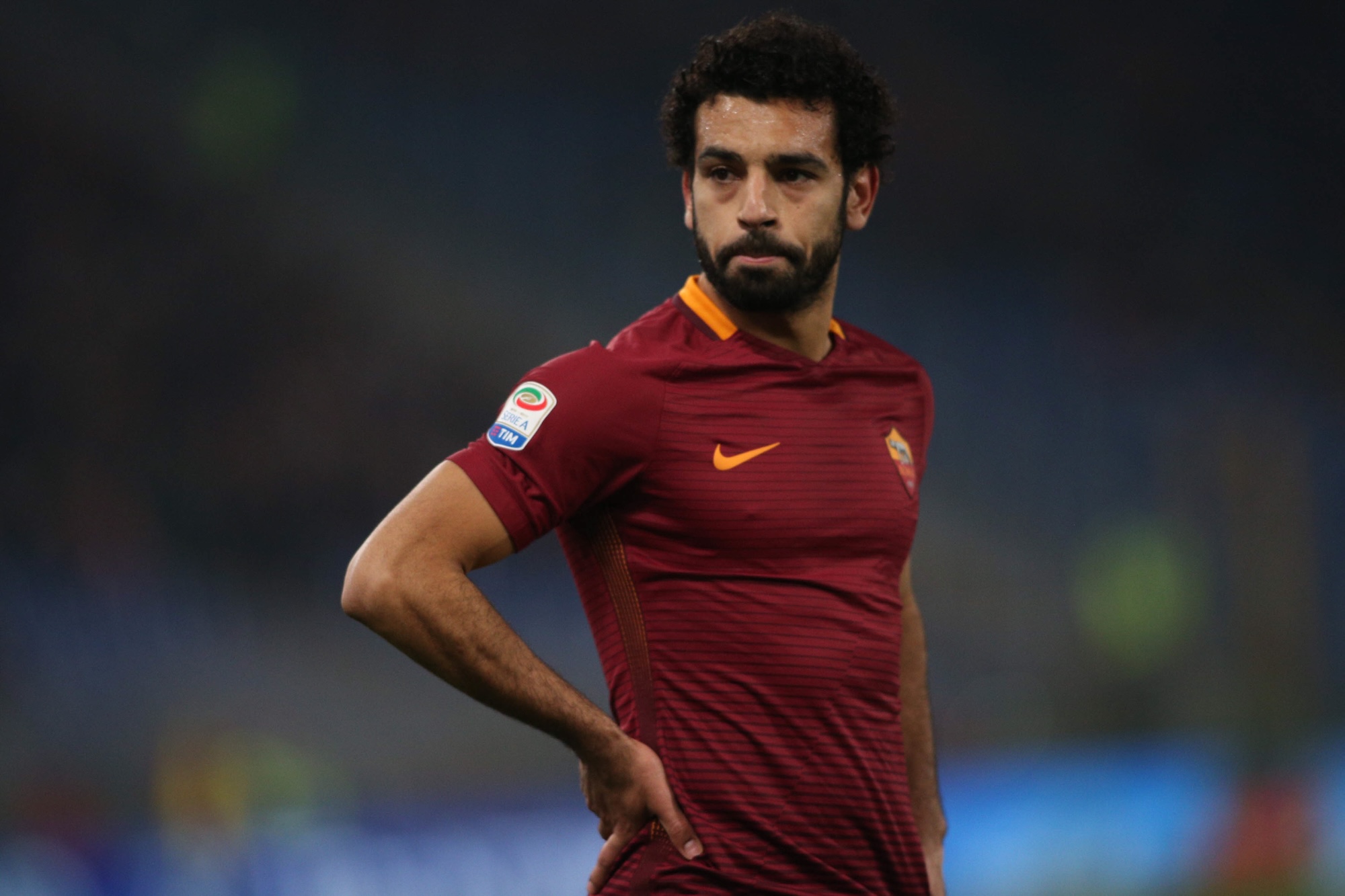 Mo Salah playing for Roma in 2017