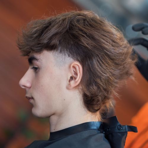 Modern mullet fade