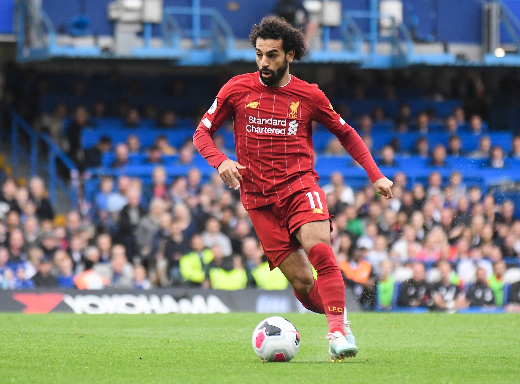 Salah plays for Liverpool in 2019