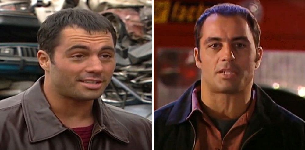 Joe Rogan in 2001 (left) and 2003 (right)