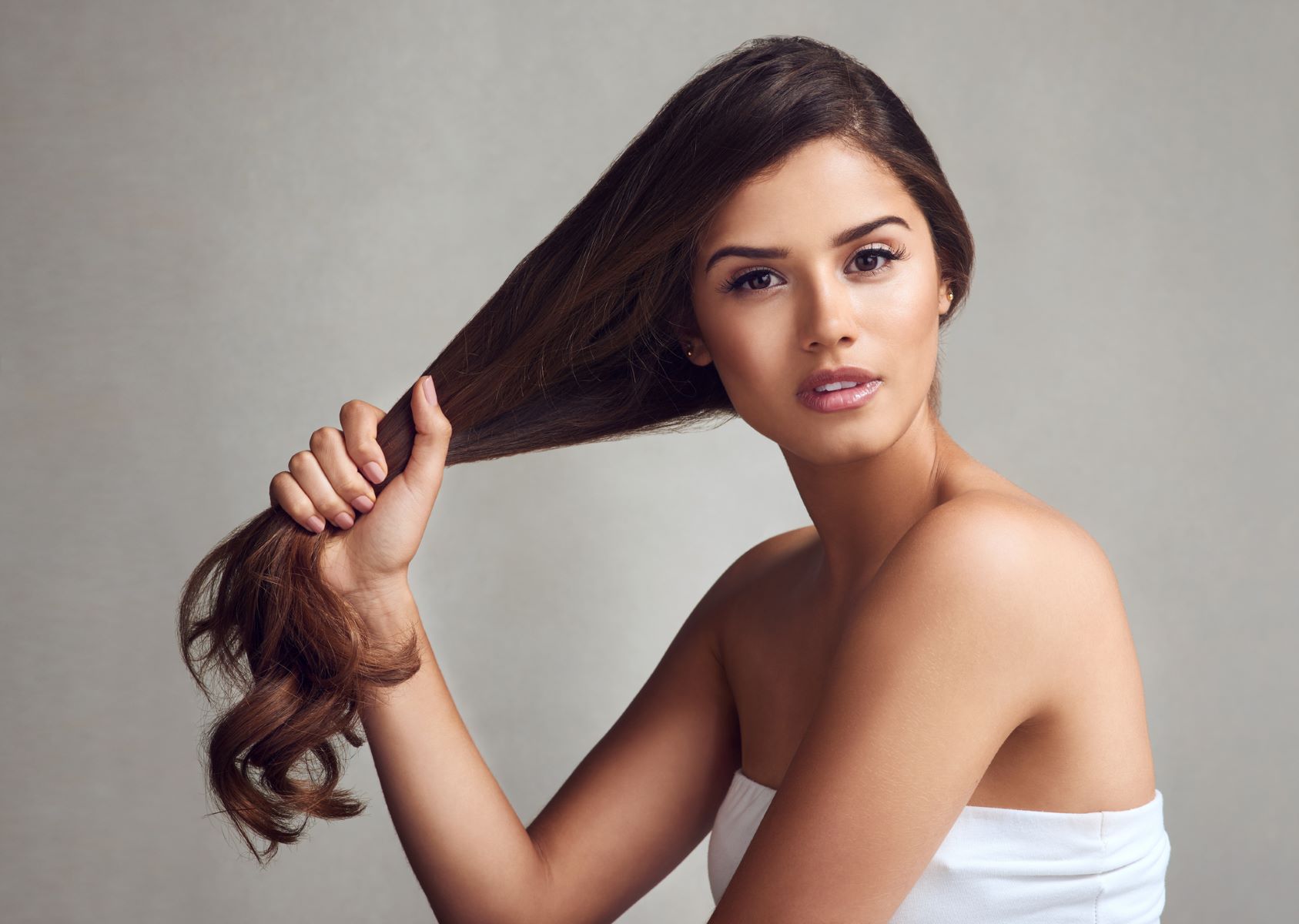 Woman with healthy hair