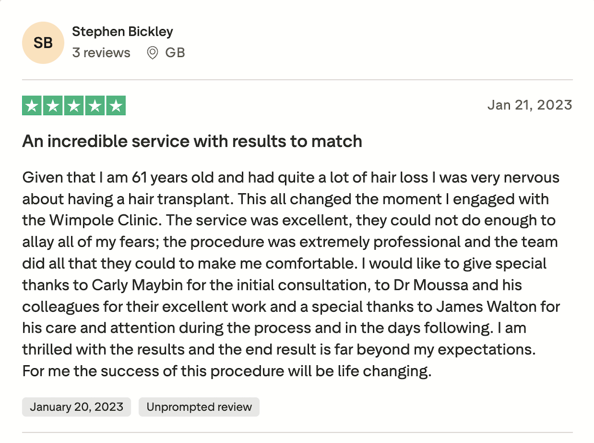 Is It Too Late For A Hair Transplant?, Wimpole Clinic