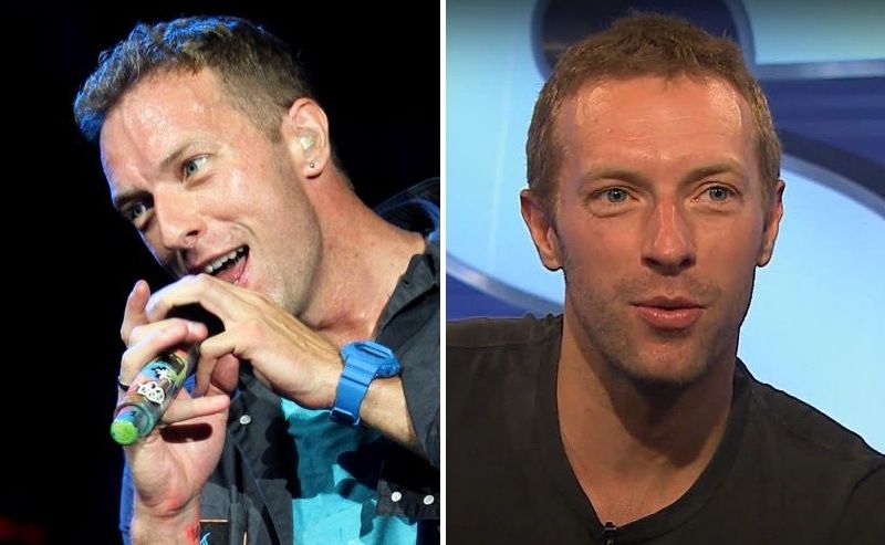 Chris Martin in 2012 and 2014