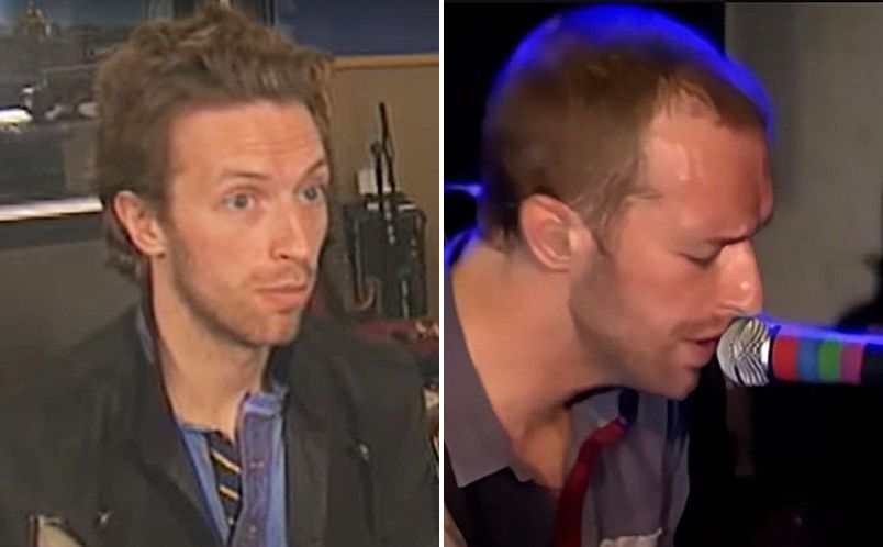 Chris Martin in June and August 2008