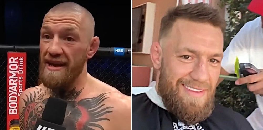 Conor McGregor in 2021 (left) and 2022 (right)