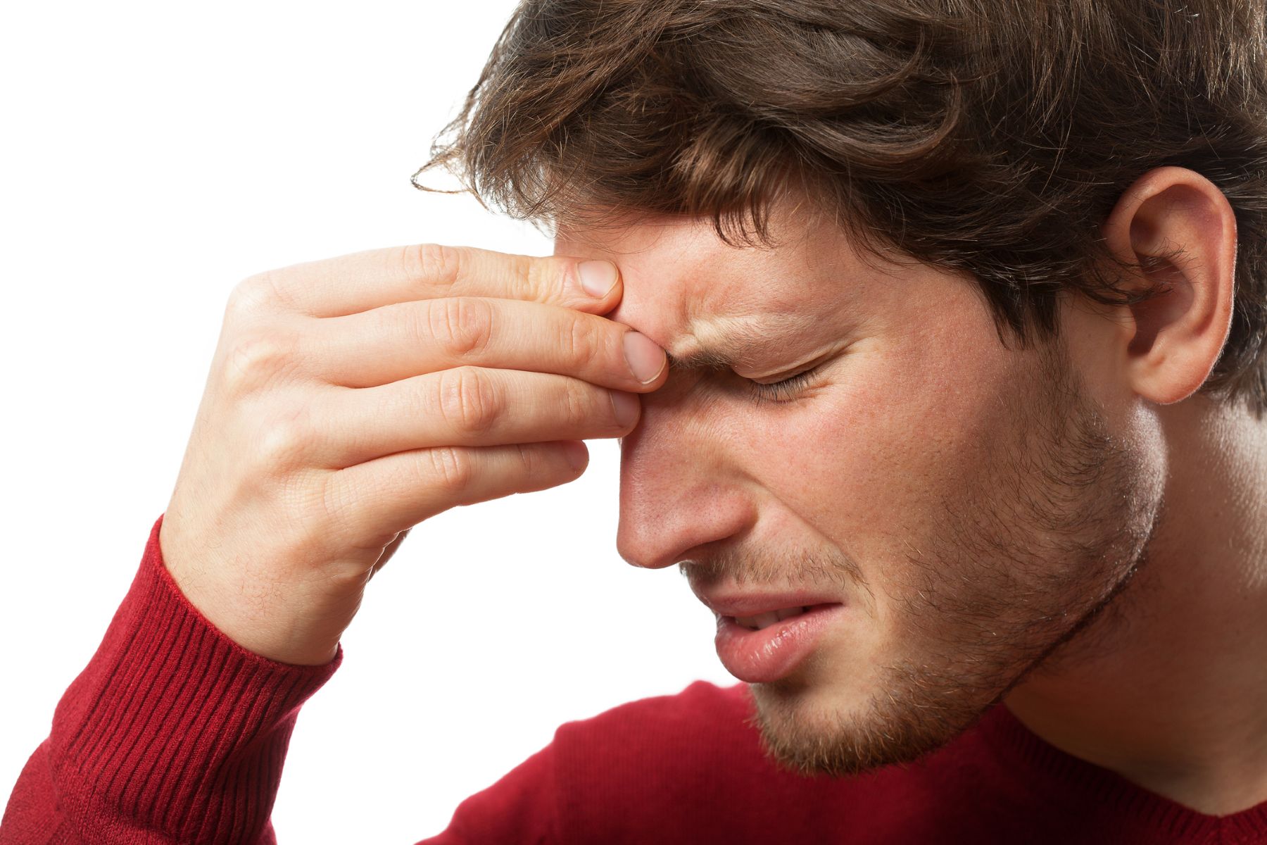 Man experiencing side effects of oral Minoxidil