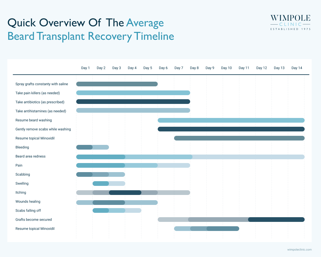 Average Beard transplant recovery timeline