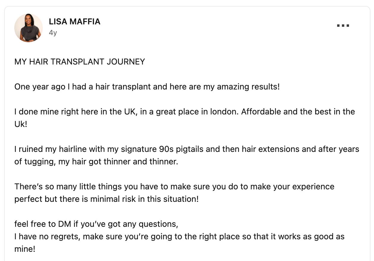 Lisa Maffia's linkenin post