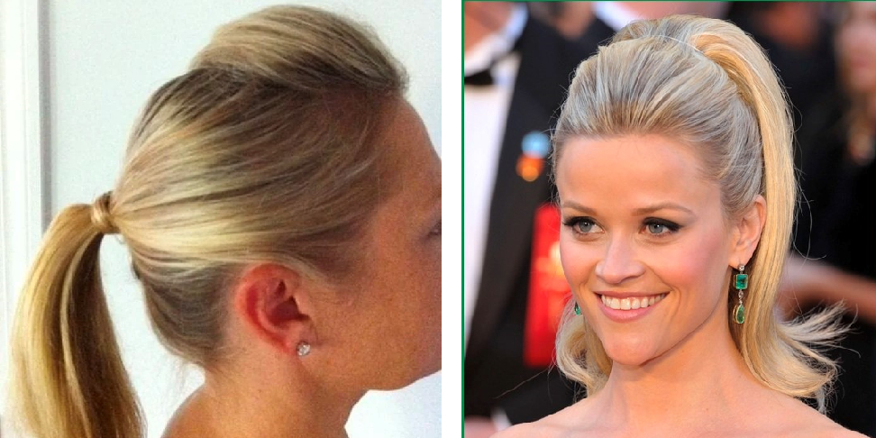 Bouffant ponytail examples