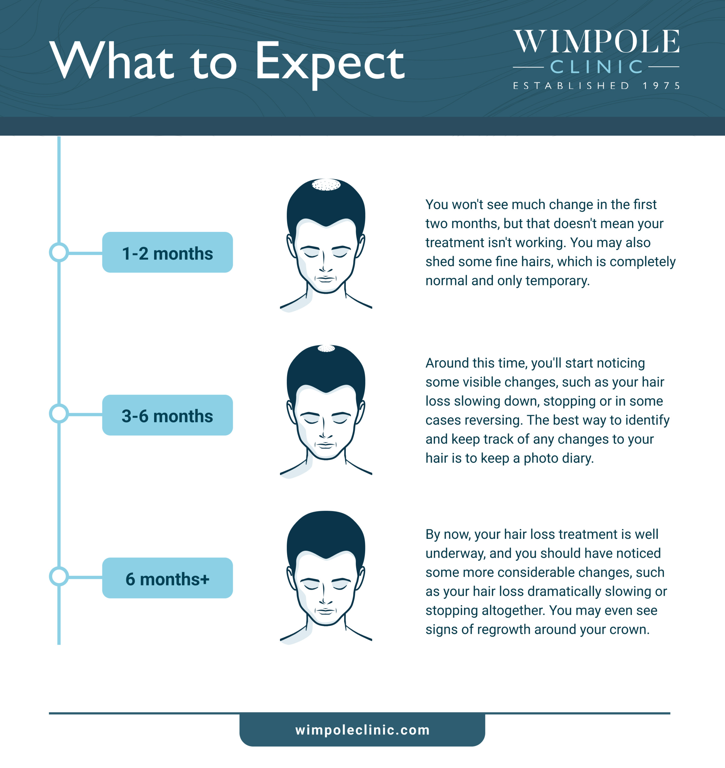 Finasteride 'What to Expect' hair growth chart