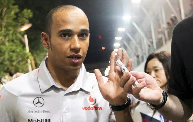 Lewis Hamilton receding hairline in 2010