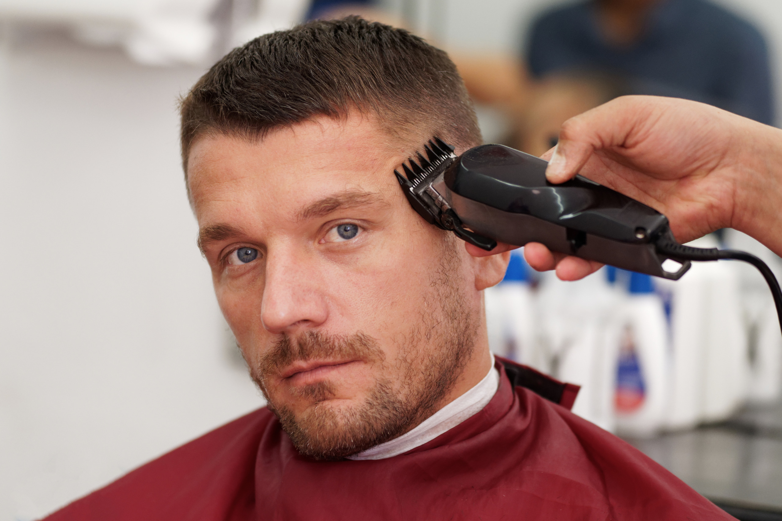 buzz cut receding hairline