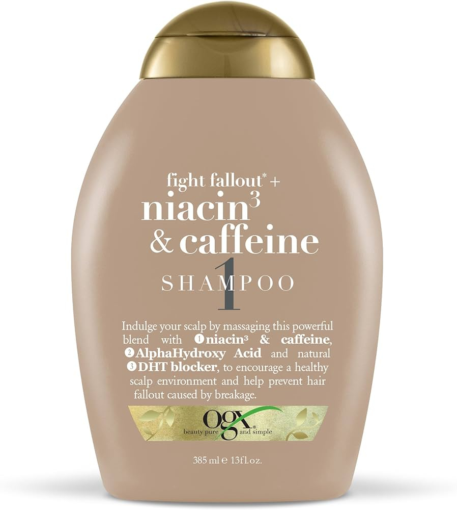 Niacin and caffeine shampoo
