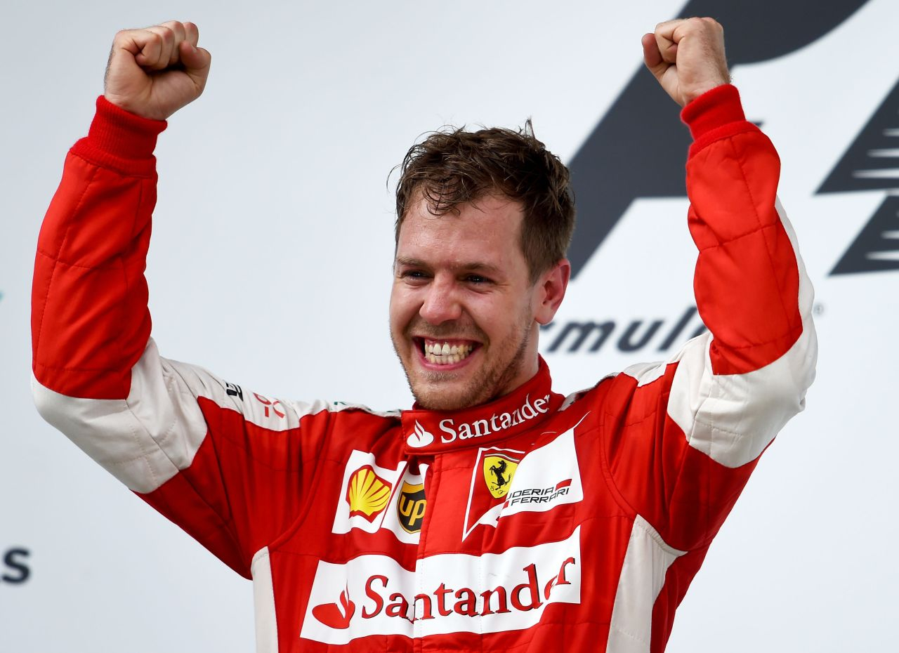 Sebastian Vettel's hair in 2015