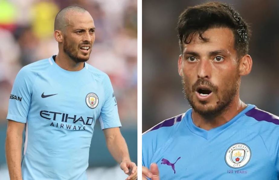 David Silva before and after rumoured hair transplant