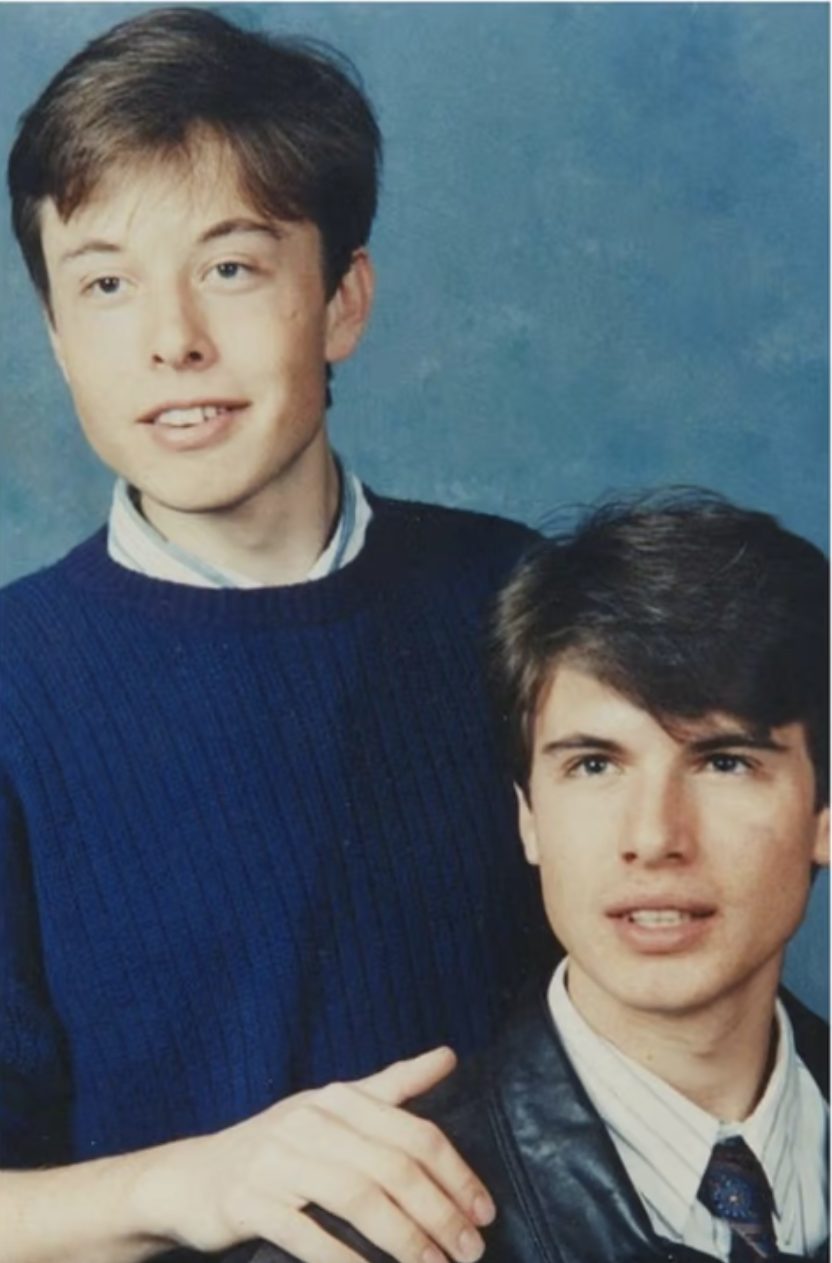 Elon Musk and his brother Kimbal when they were young