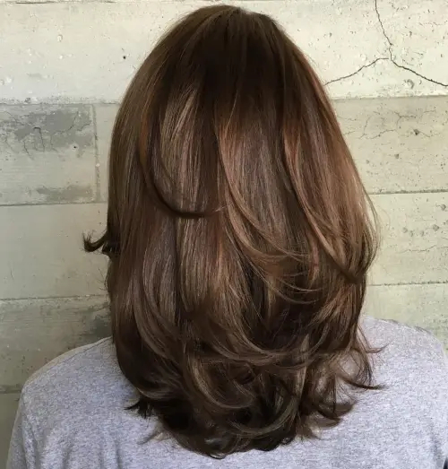 example of using soft layers in your hair