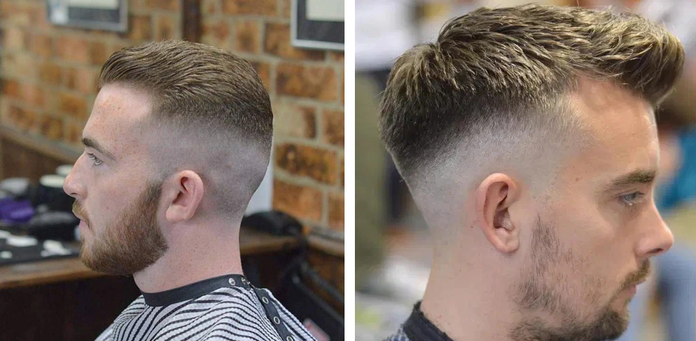 high fade hairstyle for a receding hairline