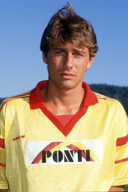Antonio Conte in 1988 with a full head of thick hair
