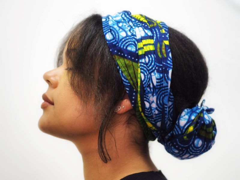 woman wearing a headband