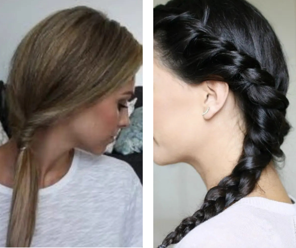 side ponytails to cover up hair loss on one side