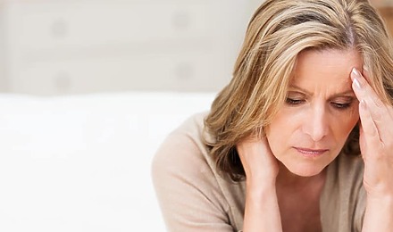 Stressed Woman Worrying About Hair Loss