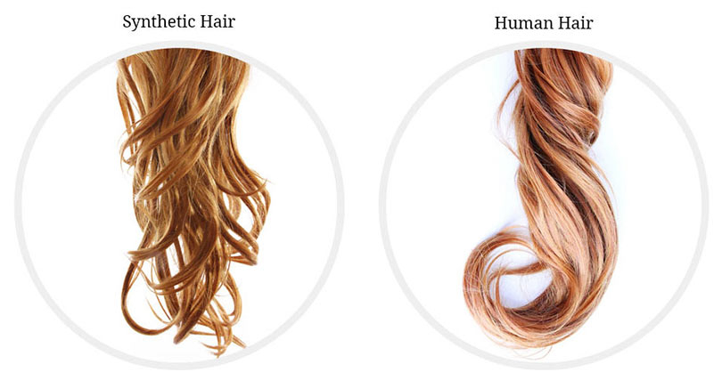 the difference between synthetic and normal hair