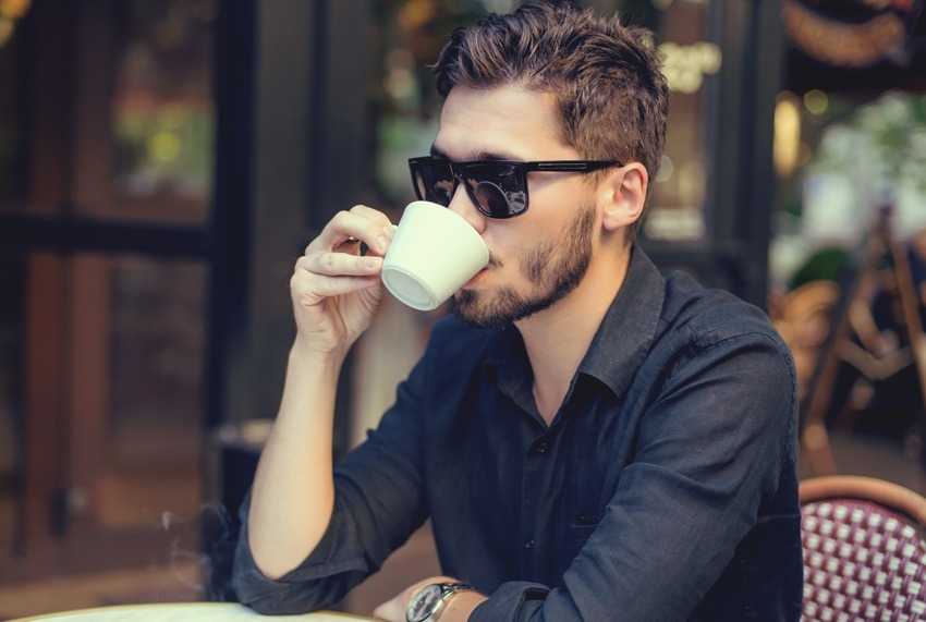 Man Drinking Coffee