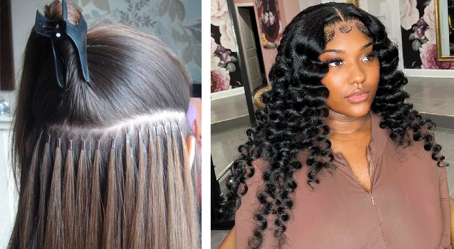 weaves and hair extensions examples