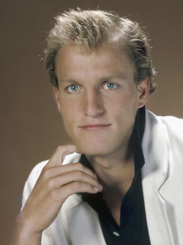 young woody harrelson with hair